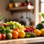 Balanced meal planning essentials on a busy schedule - fresh fruits, vegetables, lean proteins, and whole grains on a kitchen counter in bright natural light